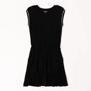 Piped Sleeve Dress