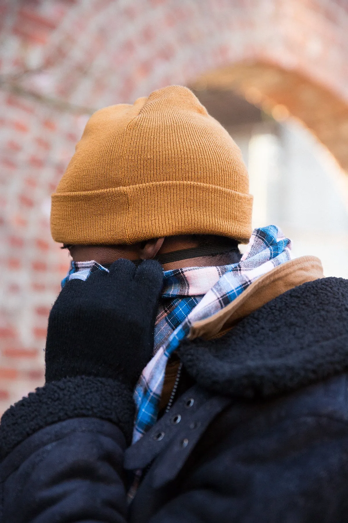 Plaid Scarves with Hidden Pocket