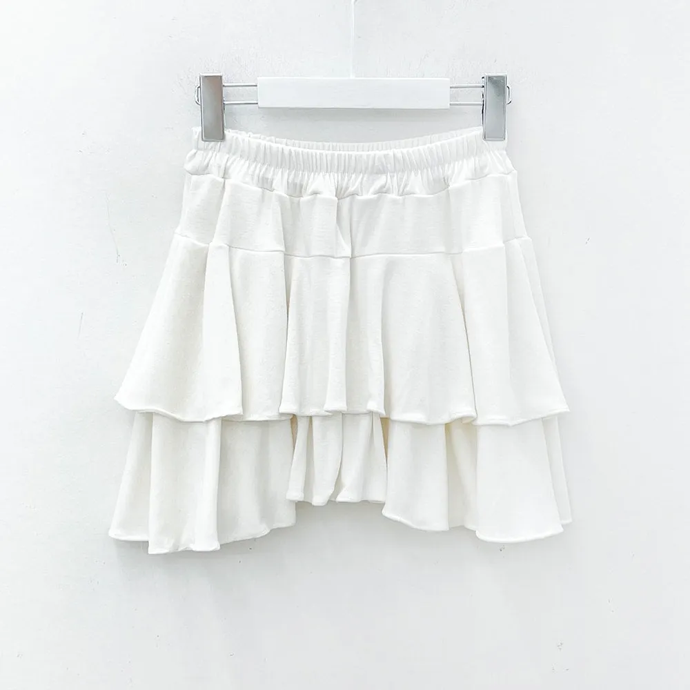 Pleated Mini Skirt with Elastic Waist IM12