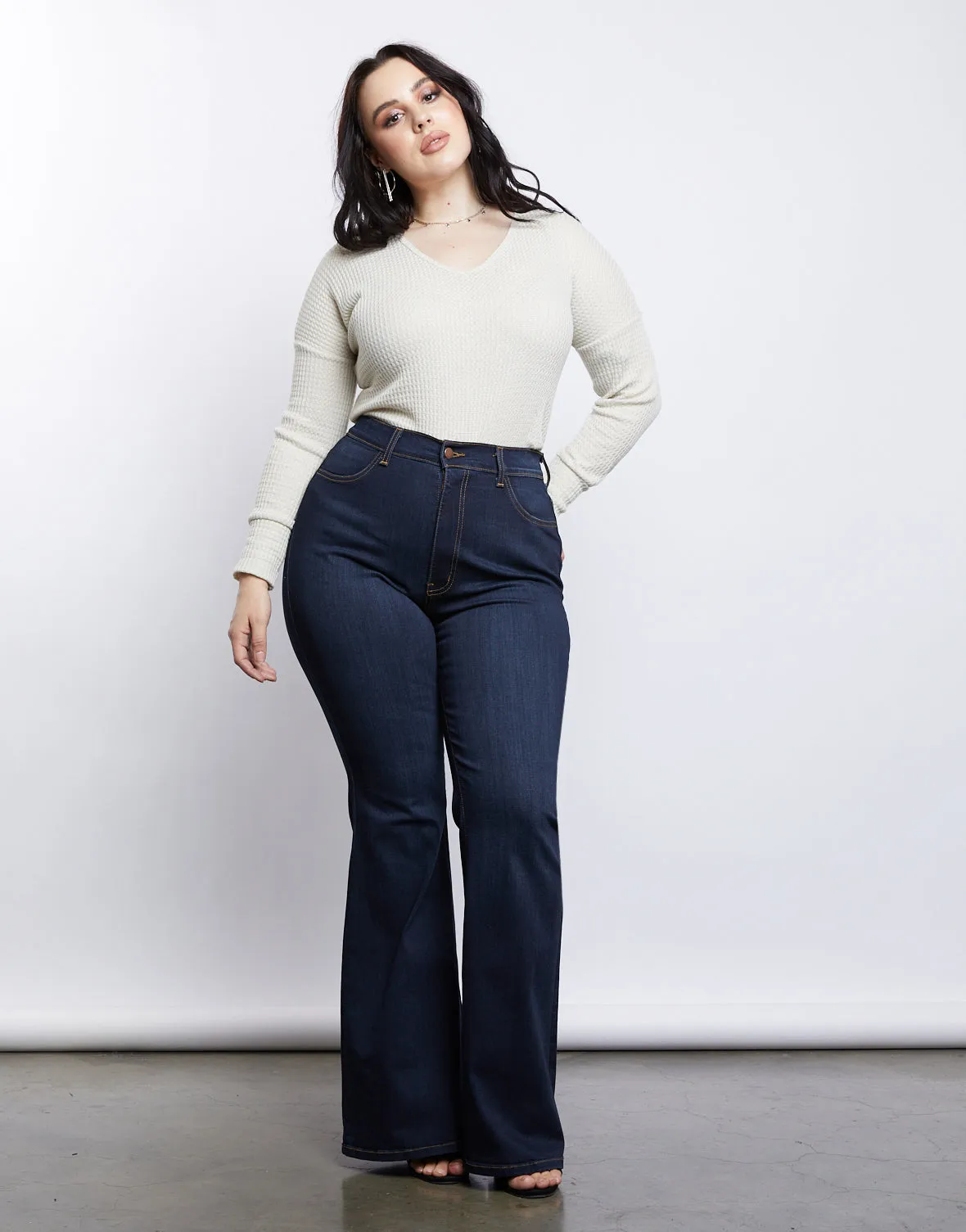 Plus Size 70s Girl Flared Jeans