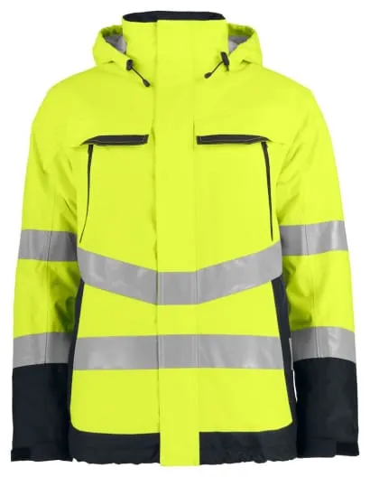 Projob 6441 High Visibility Waterproof Work Jacket padded and functionaL