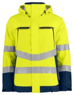 Projob 6441 High Visibility Waterproof Work Jacket padded and functionaL