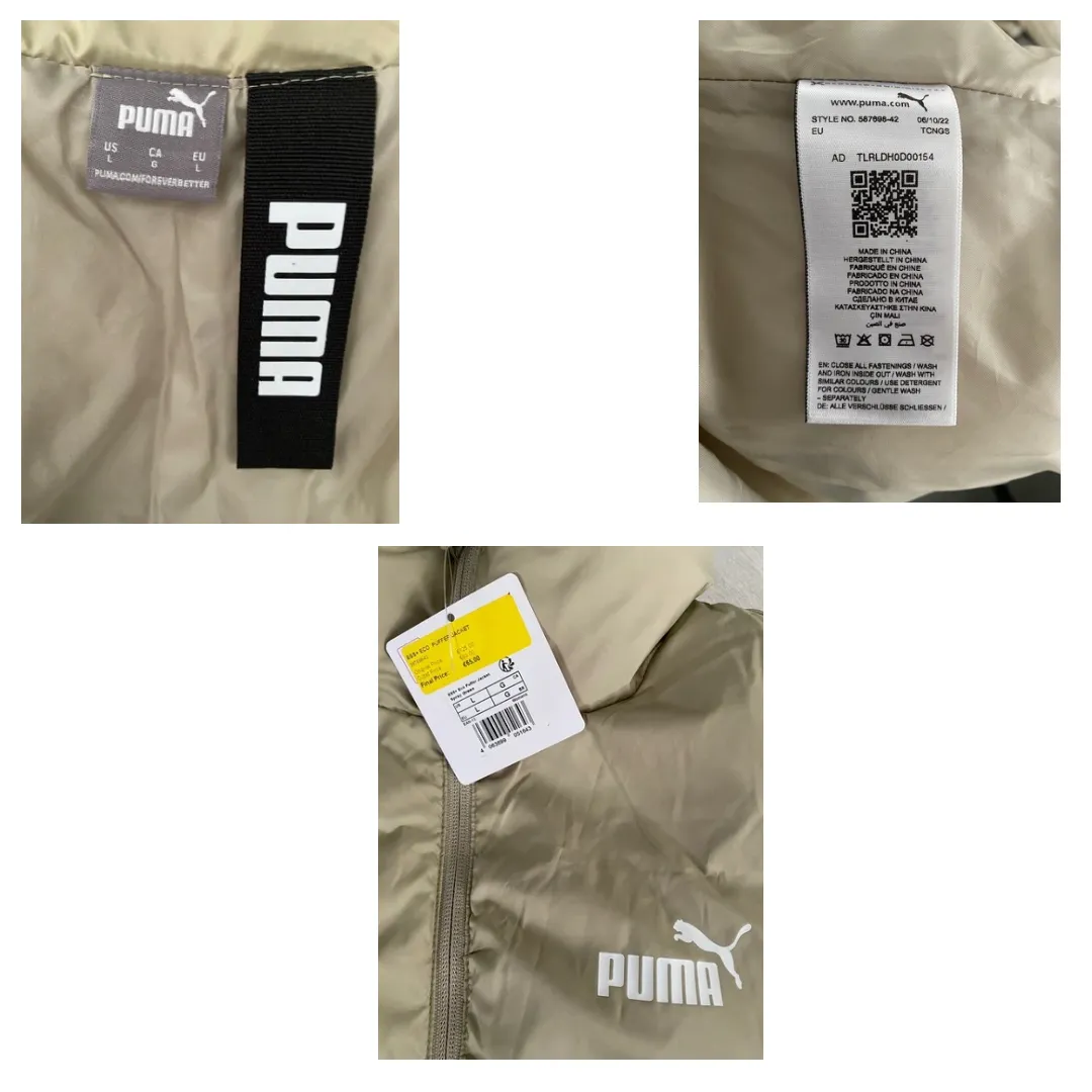 PUMA Short Puffer Jacket Beige SIZE L