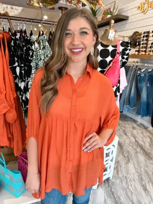 Pumpkin Season Tiered Tunic Top