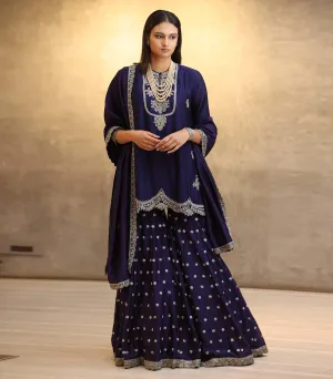 Purple Tunic Sharara Set