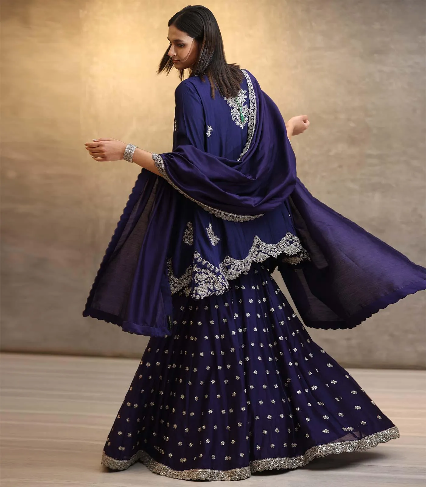 Purple Tunic Sharara Set