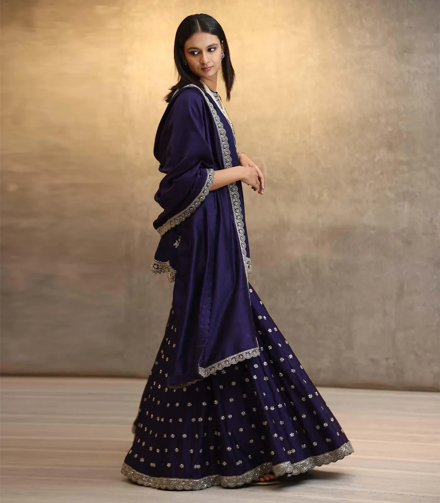 Purple Tunic Sharara Set