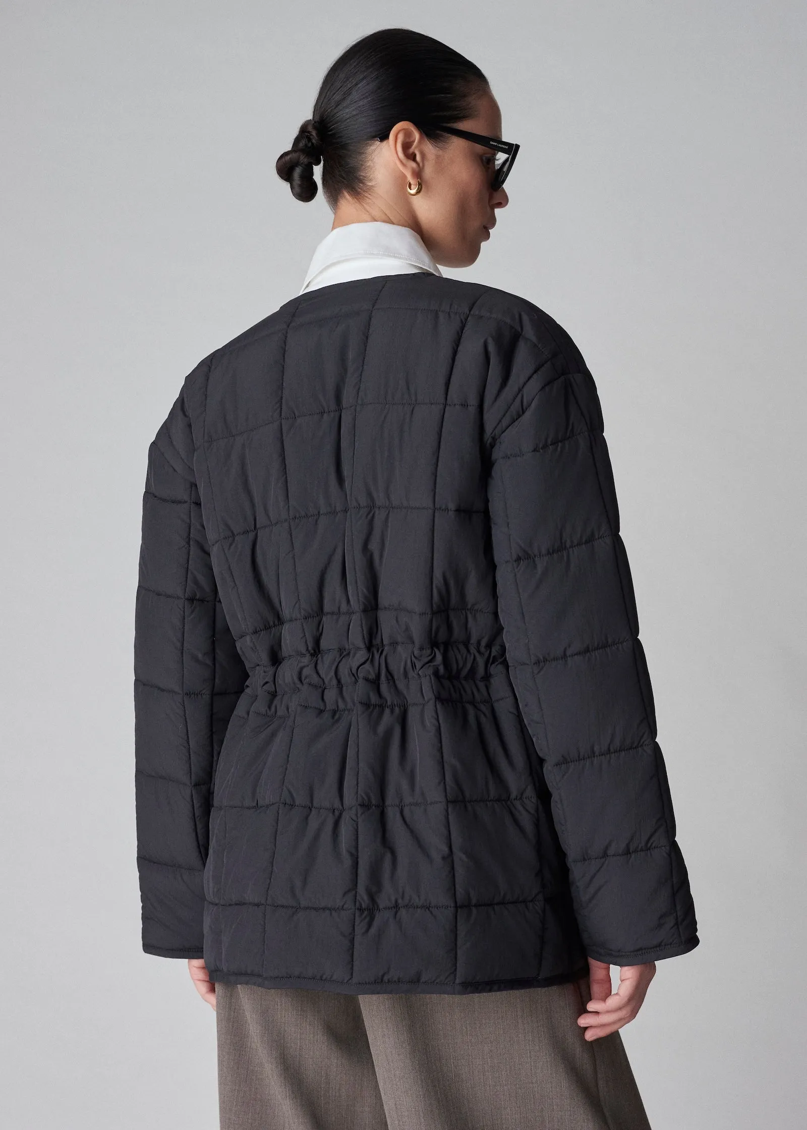 Quilted Puffer Jacket - Black