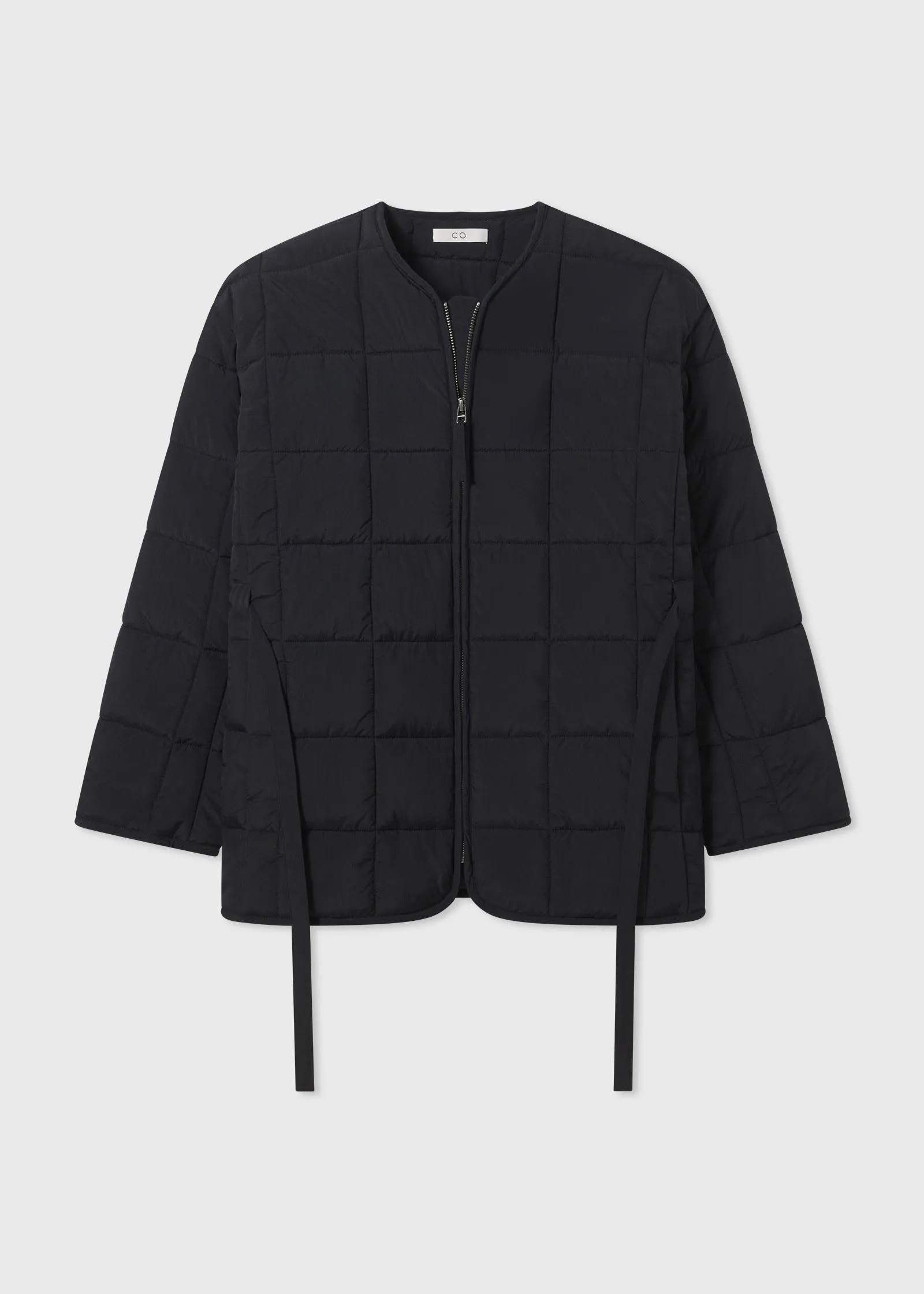 Quilted Puffer Jacket - Black