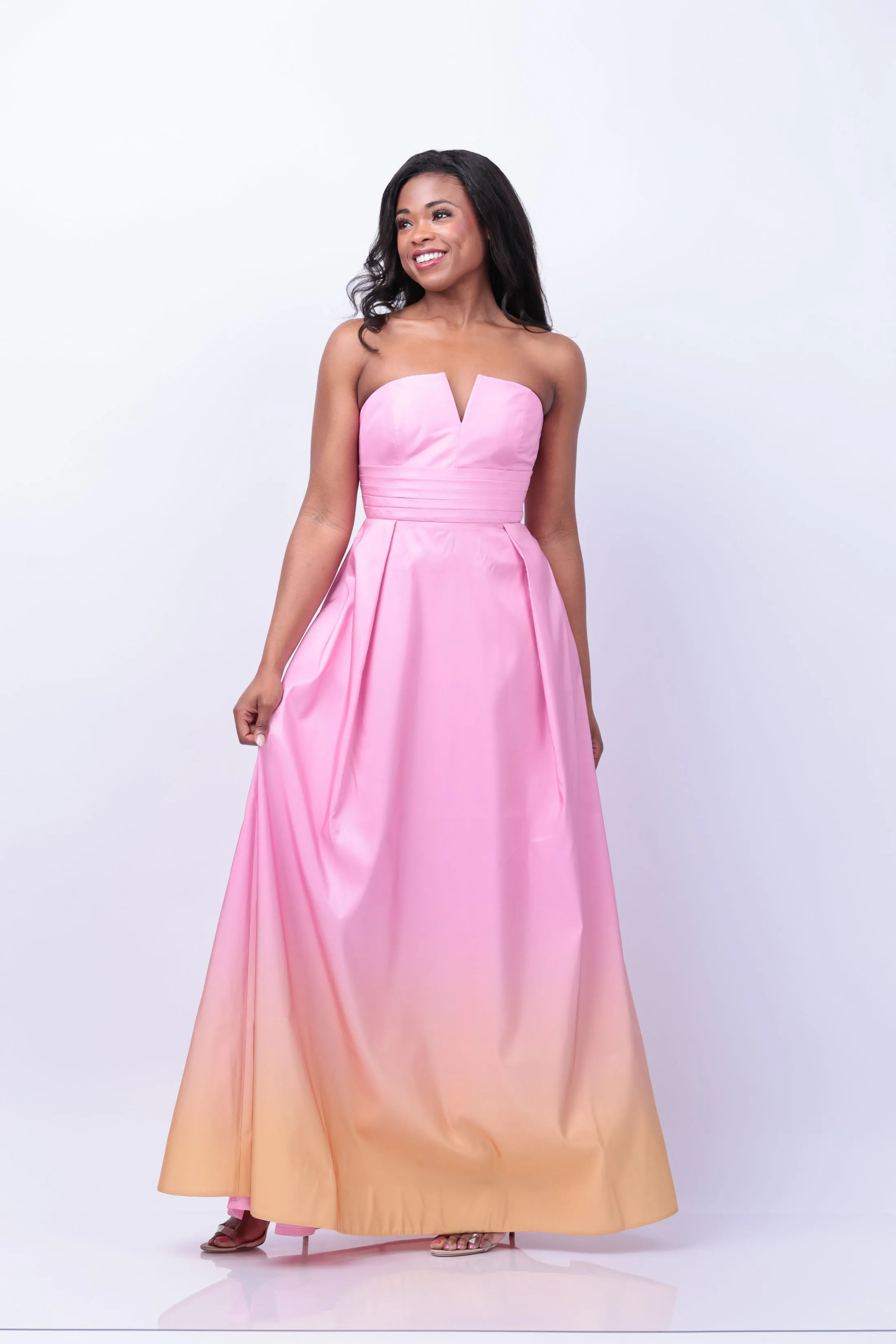 Rebecca Vallance Bambina Gown in Pink/Yellow