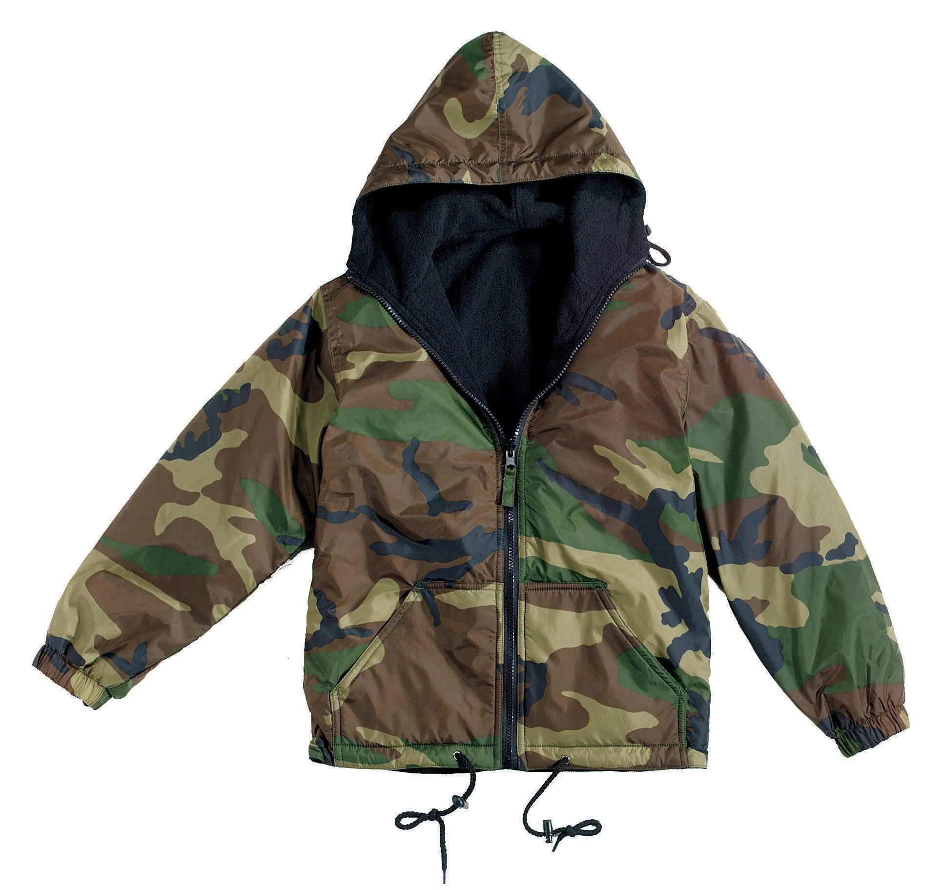 Reversible Lined Jacket With Hood