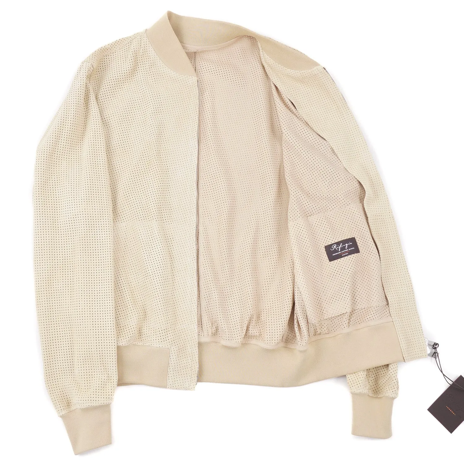 Rifugio Perforated Suede Bomber Jacket