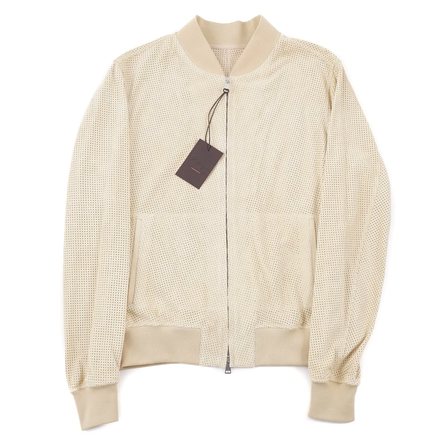 Rifugio Perforated Suede Bomber Jacket