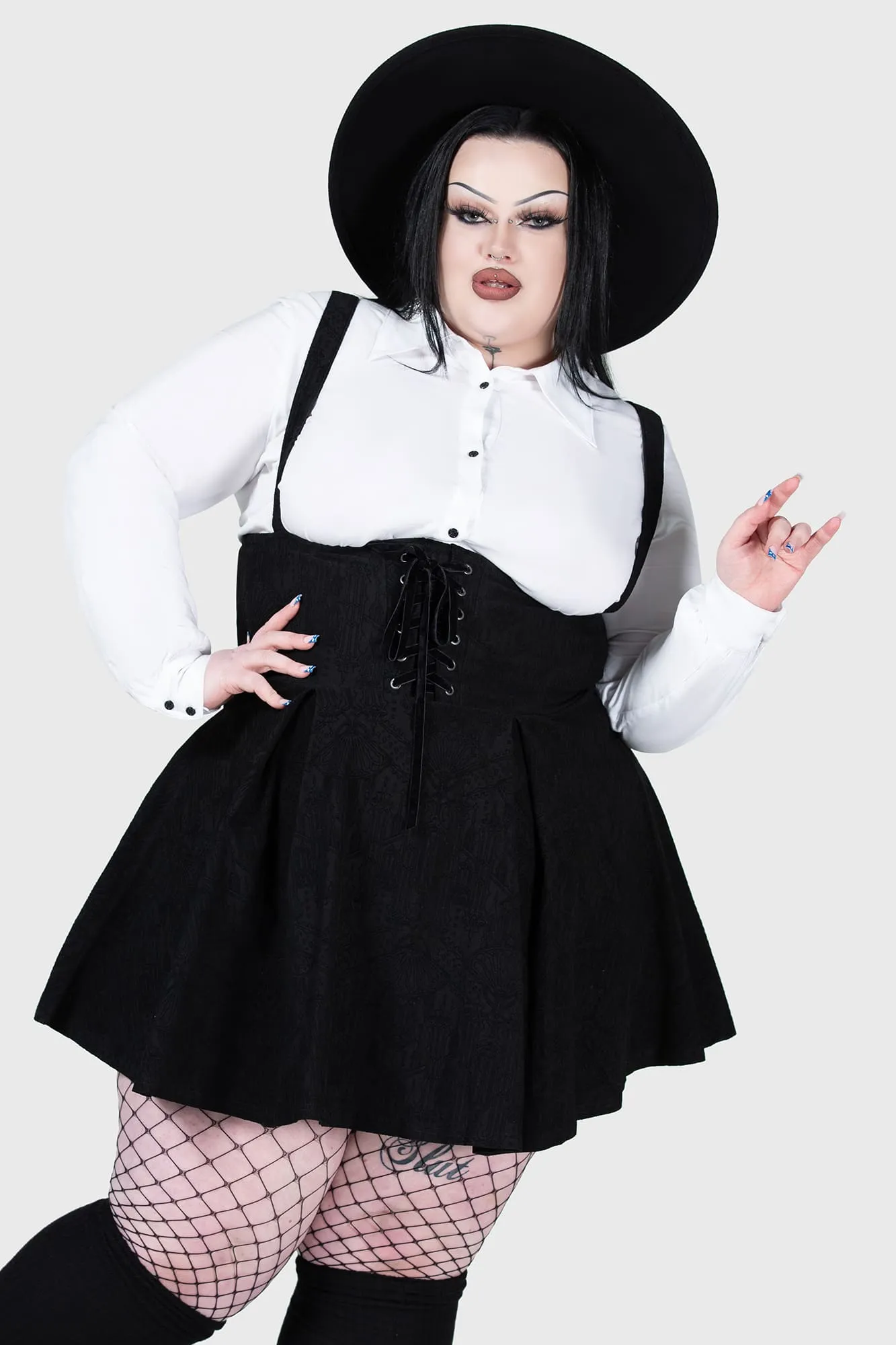 Rotten Relics Suspender Mini Skirt