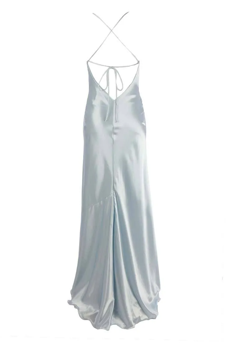 Sabina Cross Back Dress in Sky