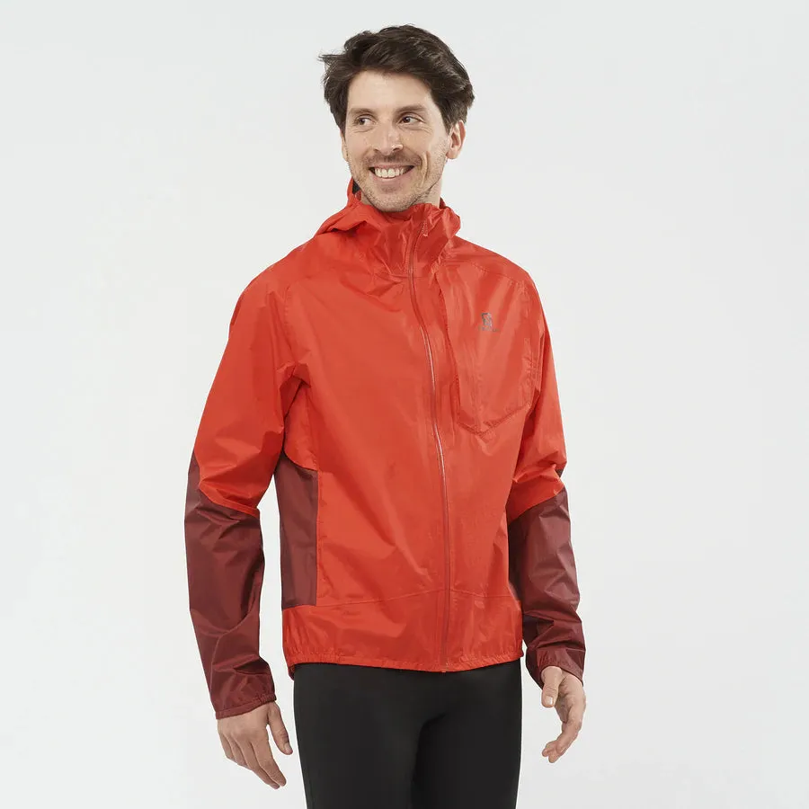 Salomon Mens Bonatti WP Jacket - Fiery Red/Cabernet