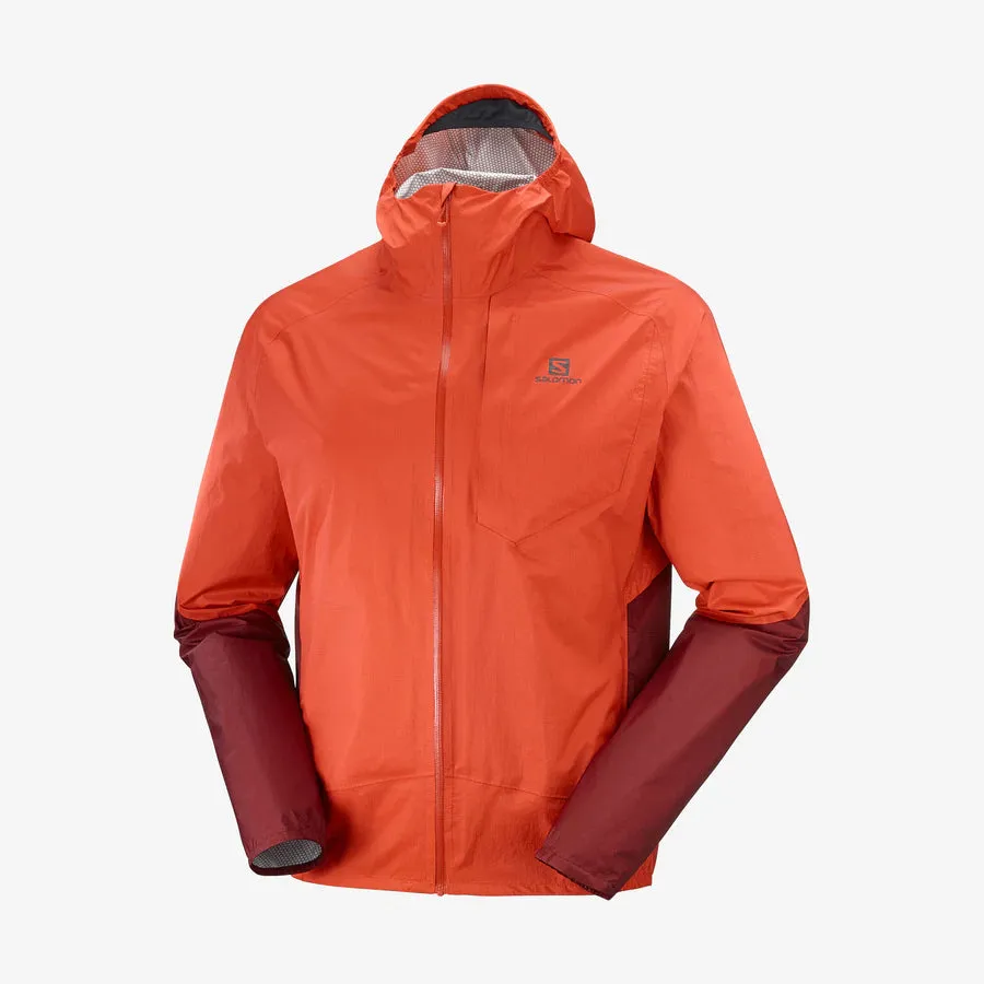 Salomon Mens Bonatti WP Jacket - Fiery Red/Cabernet