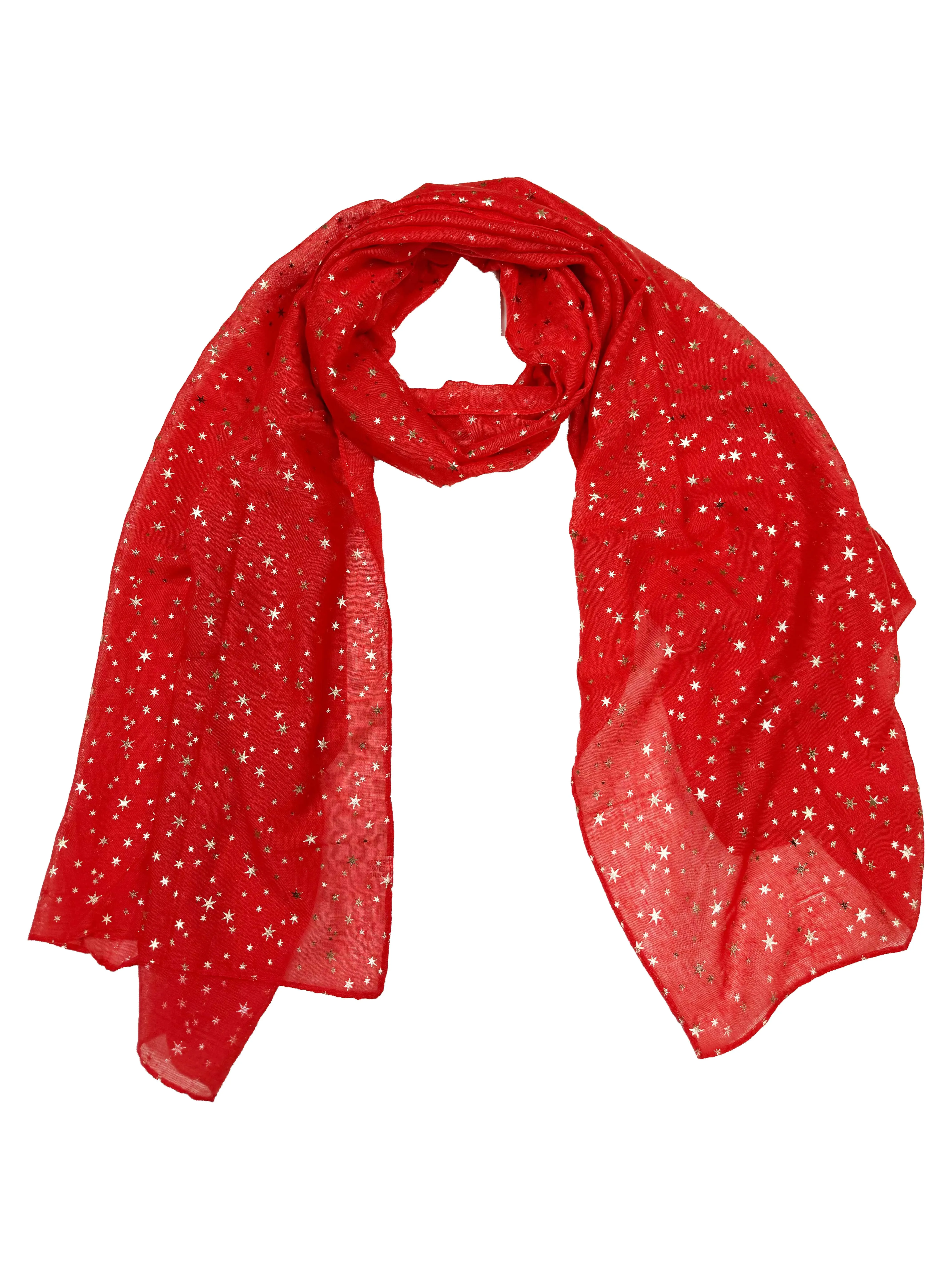 Scarf with Gold Foil Stars