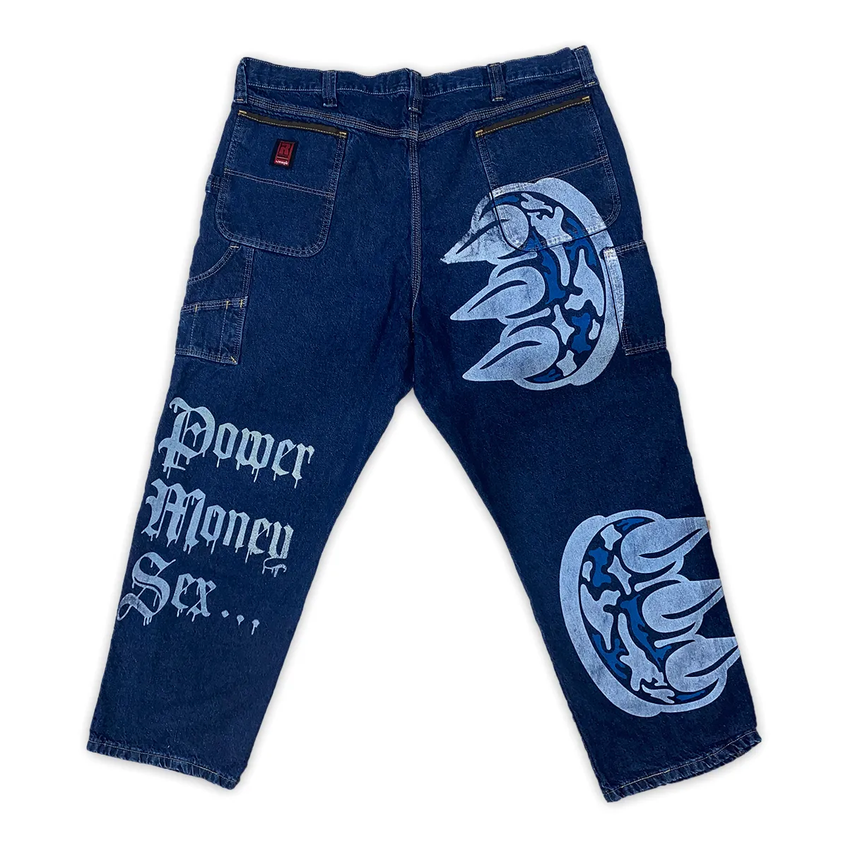 SCREEN PRINTED CLAW PMS DENIM WORK JEANS