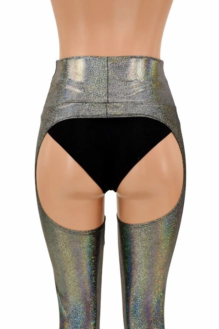 Silver Holographic Chaps