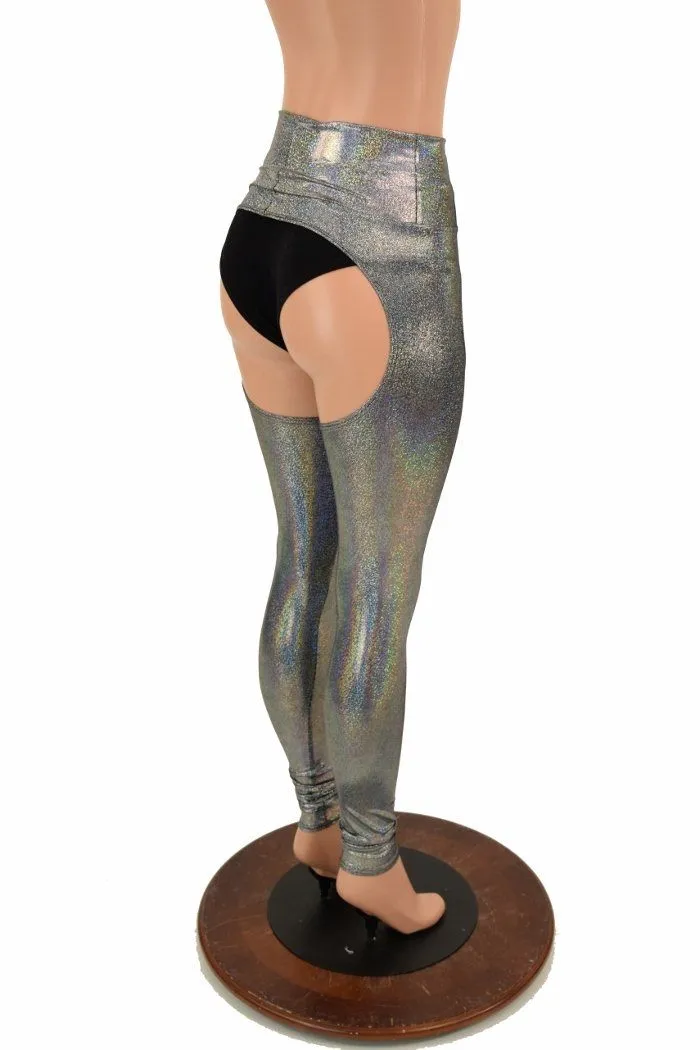 Silver Holographic Chaps