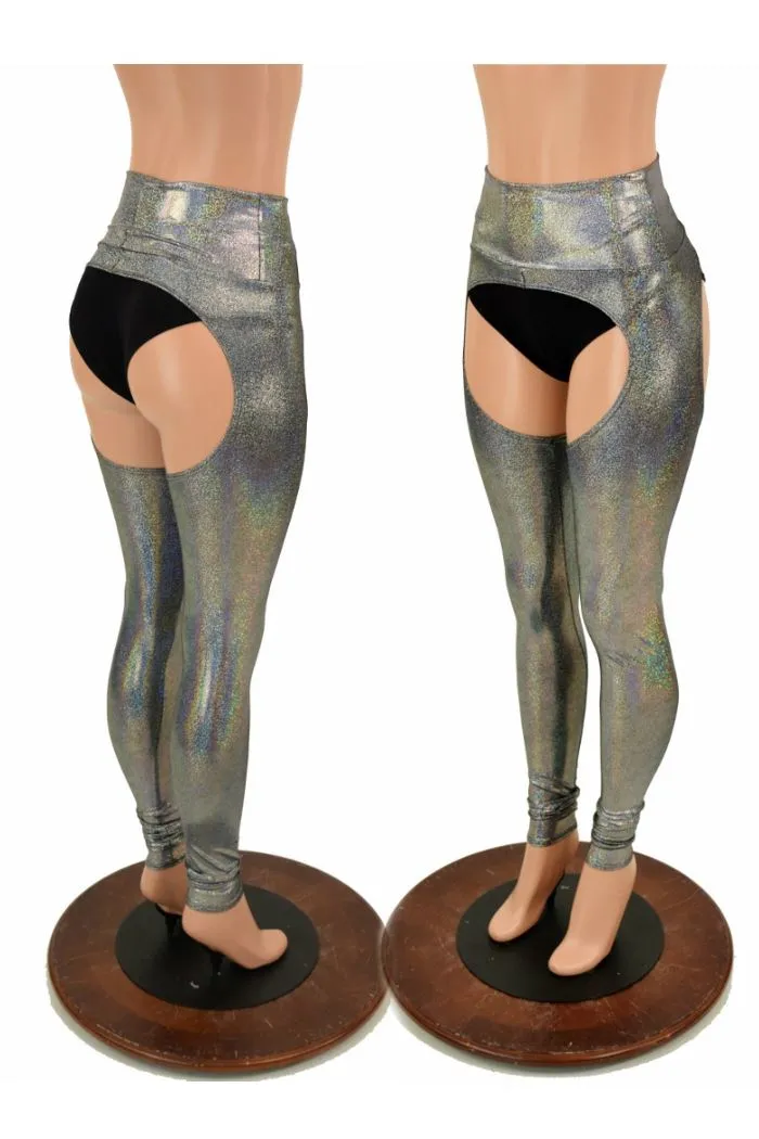 Silver Holographic Chaps