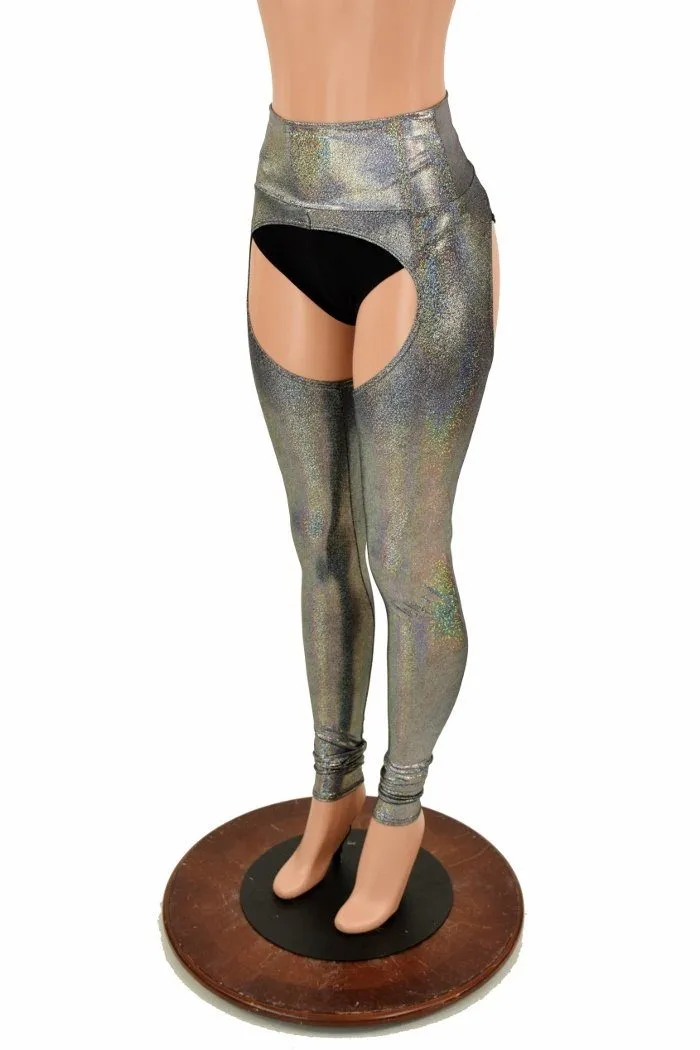 Silver Holographic Chaps