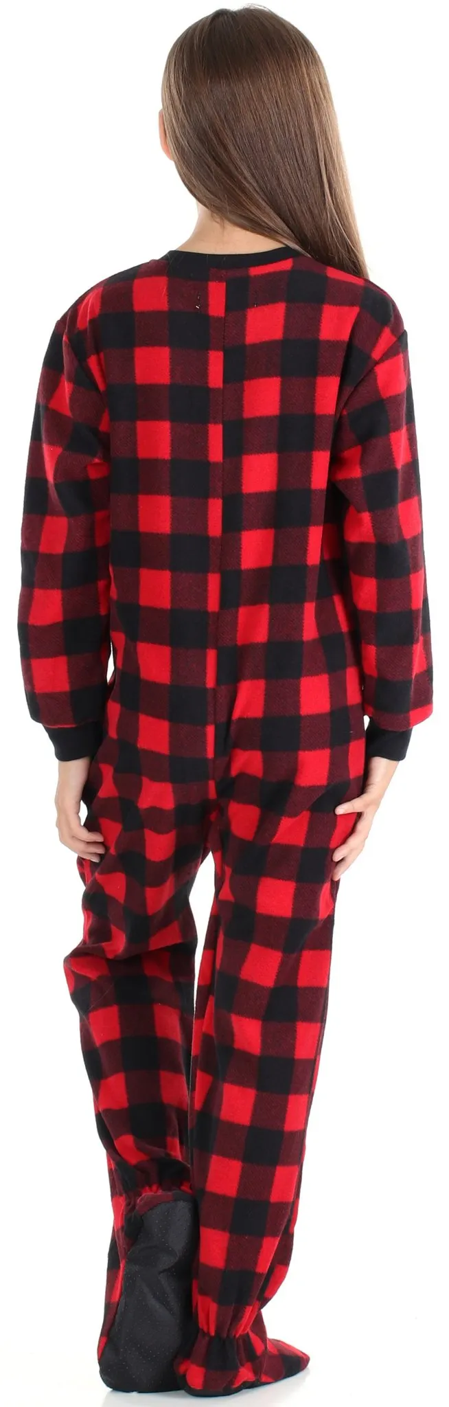 Sleepyheads Holiday Family Matching Fleece Buffalo Plaid Onesie Pajamas Jumpsuit