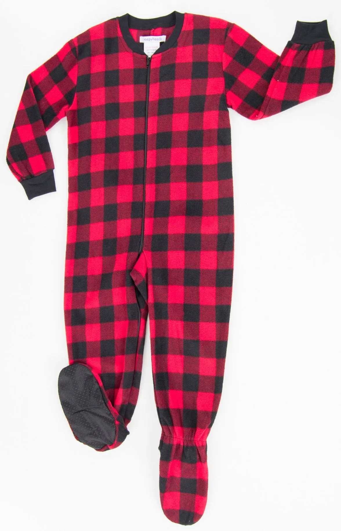 Sleepyheads Holiday Family Matching Fleece Buffalo Plaid Onesie Pajamas Jumpsuit