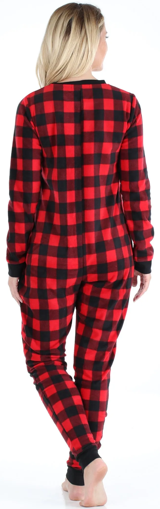 Sleepyheads Holiday Family Matching Fleece Buffalo Plaid Onesie Pajamas Jumpsuit