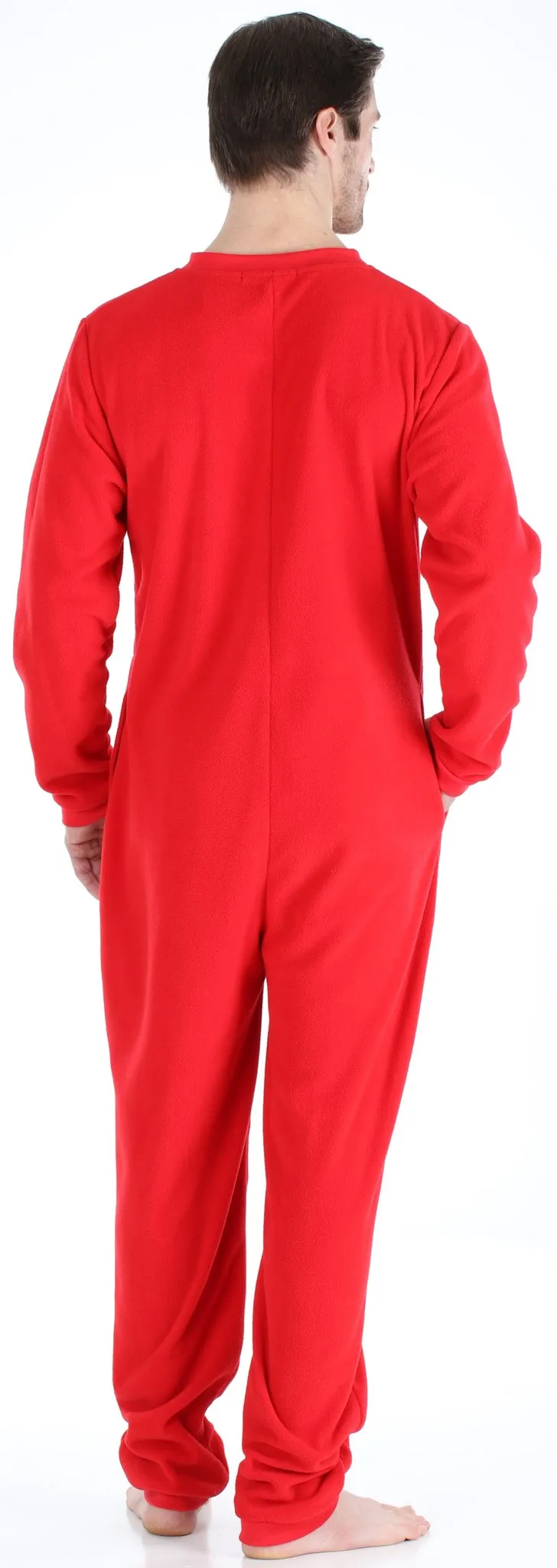 Sleepyheads Holiday Family Matching Fleece Solid Red Onesie Pajamas Jumpsuit