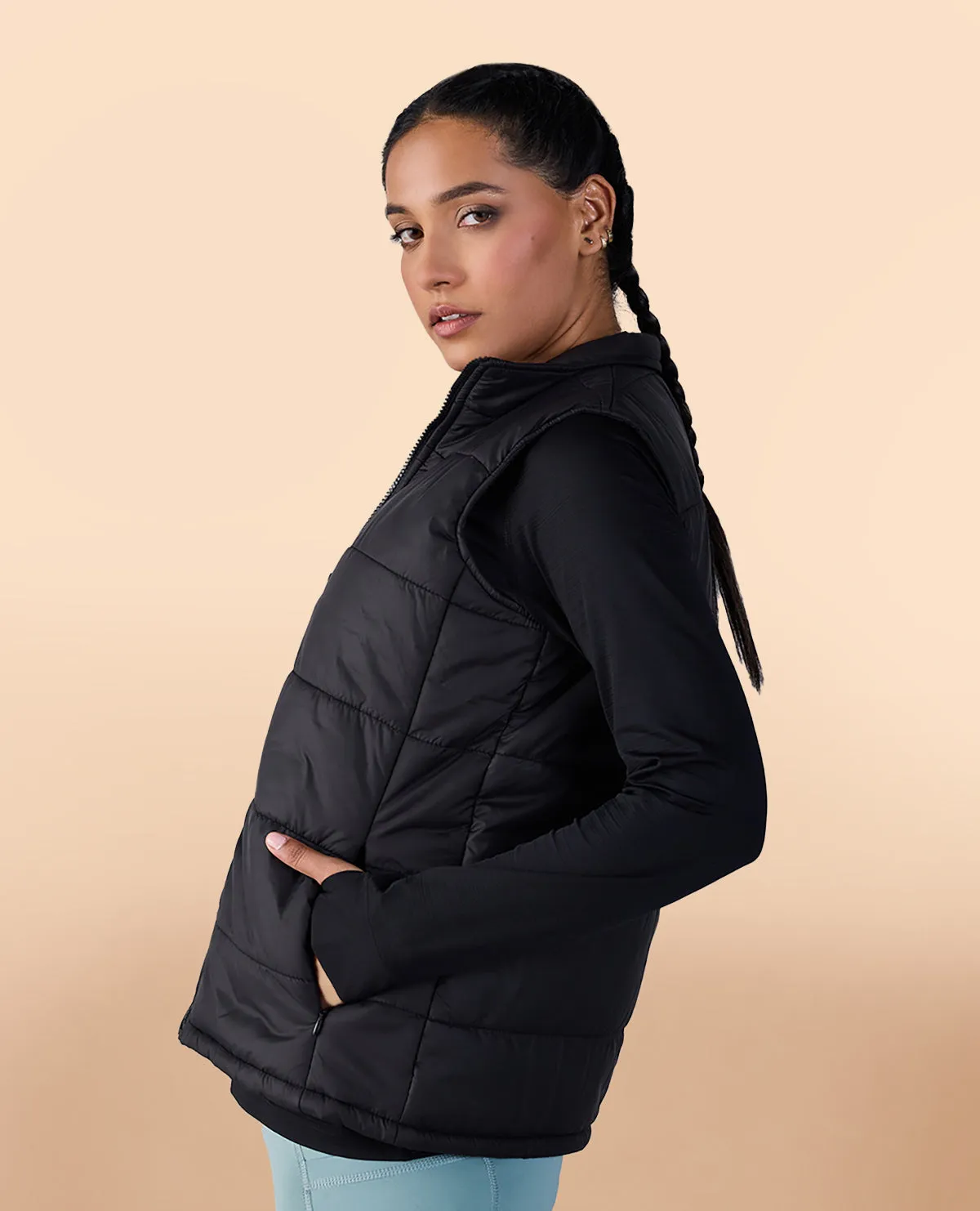 Sleeveless Puffer Jacket Black