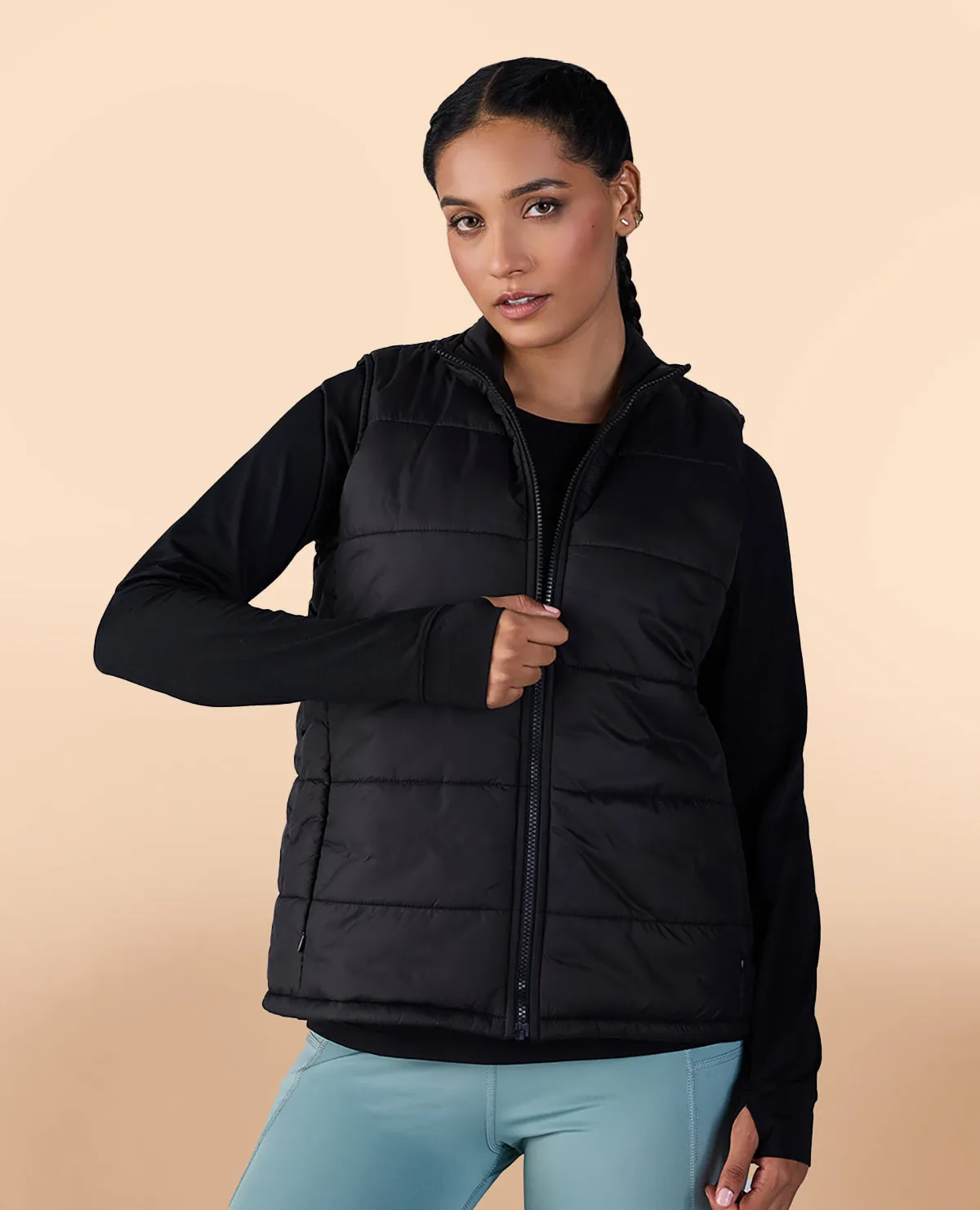 Sleeveless Puffer Jacket Black