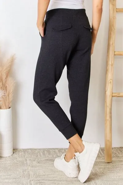 Soft Knit Drawstring Cropped Joggers