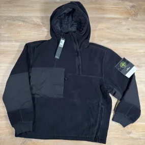 Stone Island Cotton Pile with Nylon-TC Anorak Jacket in Black