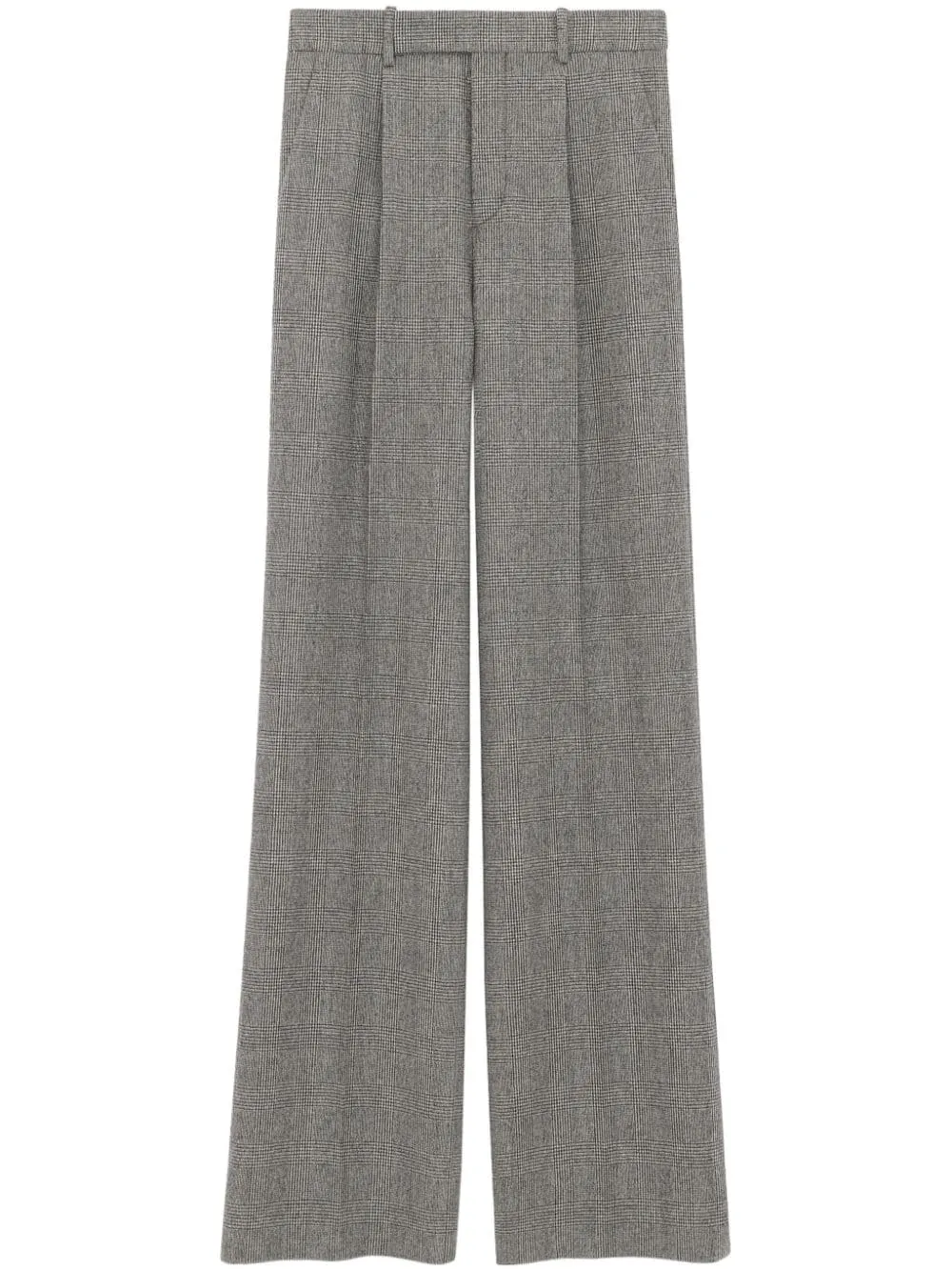 straight-leg wool trousers