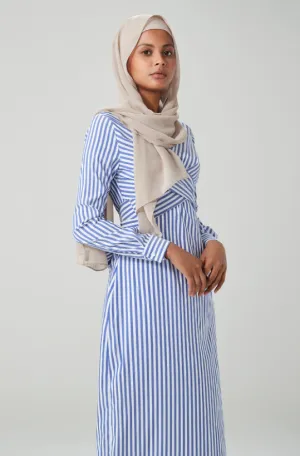 Striped Wrap Dress - Hijab House