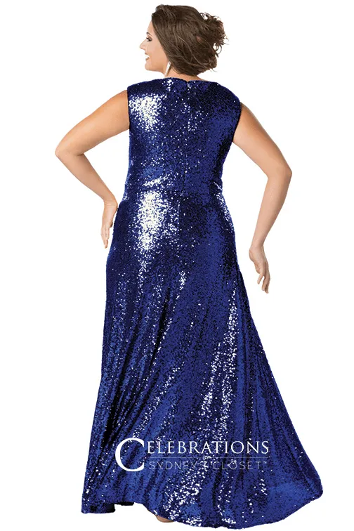 Sydney's Closet CE1801 Size 24 Long Sequin Plus Size Prom Dress Formal Evening Gown