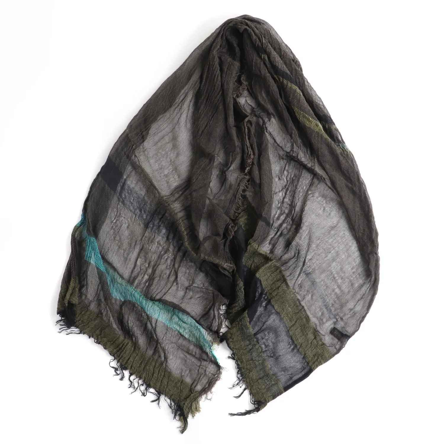 TAMAKI NIIME Medium Cotton-gauze scarf - #24 Dark Breeze