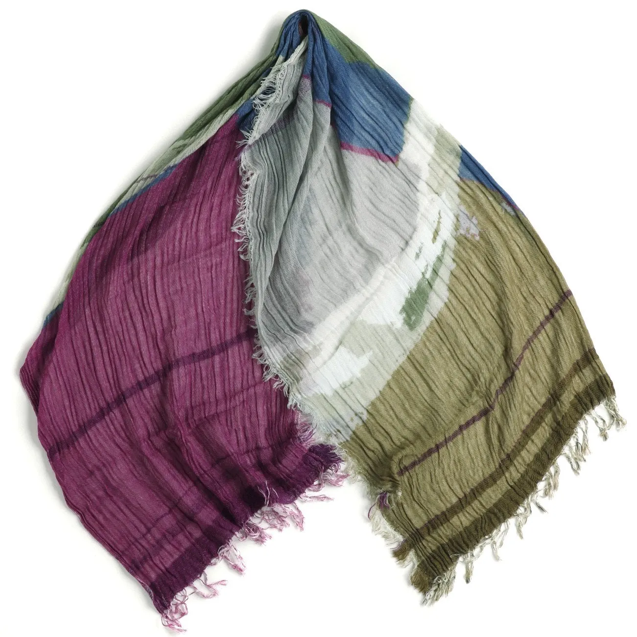 TAMAKI NIIME Medium Cotton-gauze scarf with Print - Pink Earth