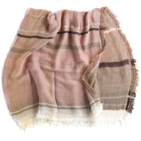 TAMAKI NIIME Small Wool/Cotton Woven Scarf - #14 Blushing Sunset