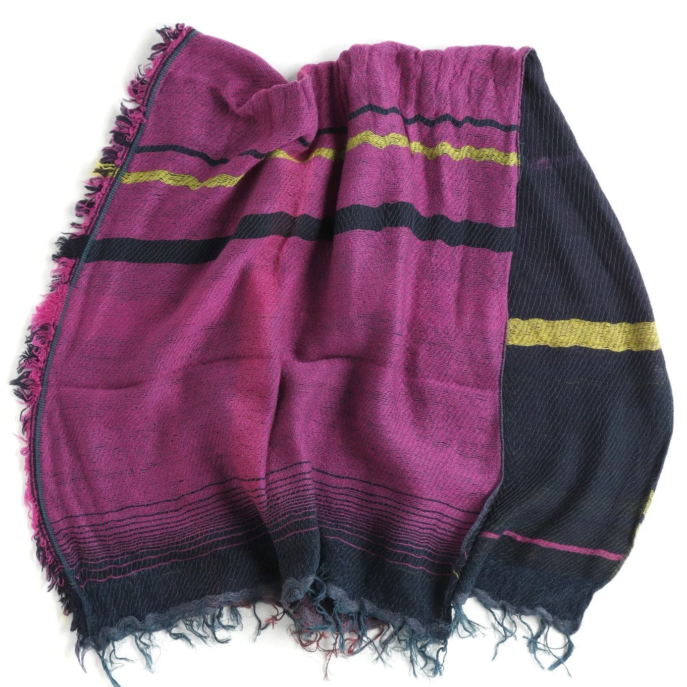 TAMAKI NIIME Small Wool/Cotton Woven Scarf - #29 Funky Pink