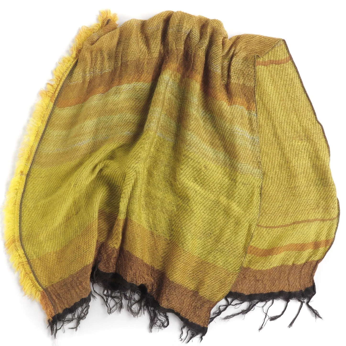 TAMAKI NIIME Small Wool/Cotton Woven Scarf - #30 Golden Leaves