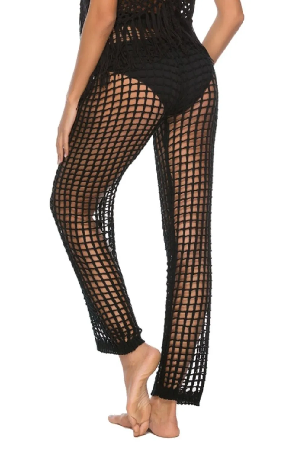 TEEK - Net Knitted High Waist Swim Pants