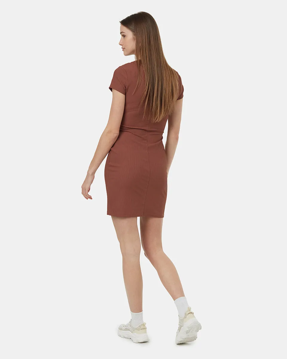 Ten tree tech rib tshirt dress tcw5694-1366 mesa red