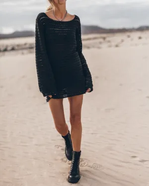 The Dark Boho Knit Dress