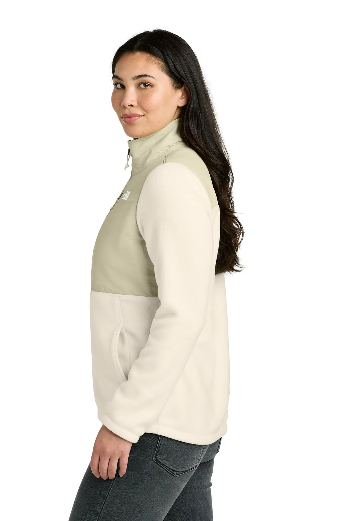 The North Face Womens Highest Peak Full-Zip Fleece Custom Jackets, Gardenia White