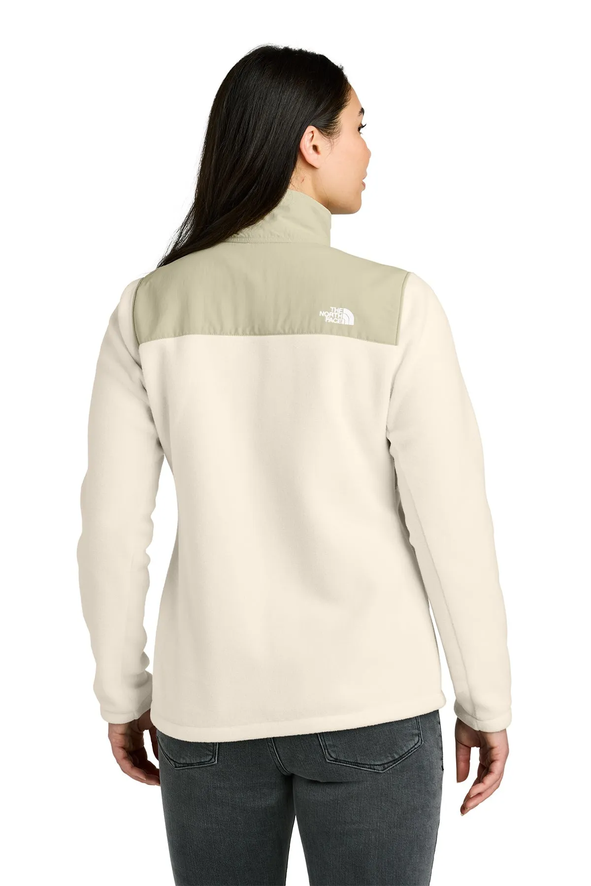 The North Face Womens Highest Peak Full-Zip Fleece Custom Jackets, Gardenia White