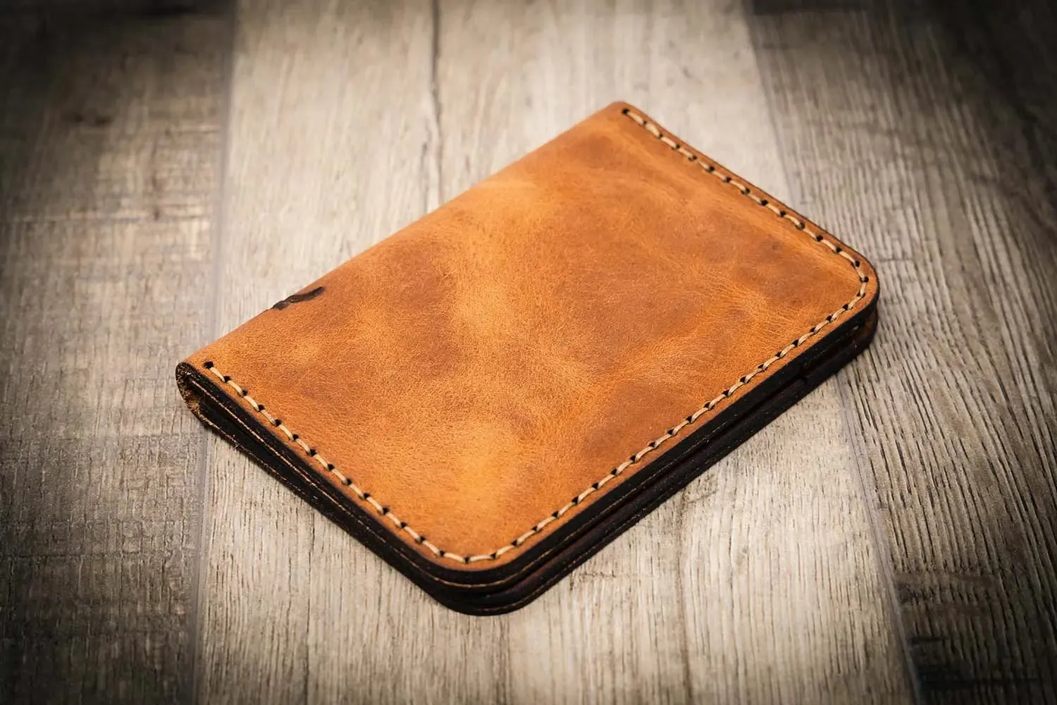 The Tyler Vertical Wallet - Chestnut Brown