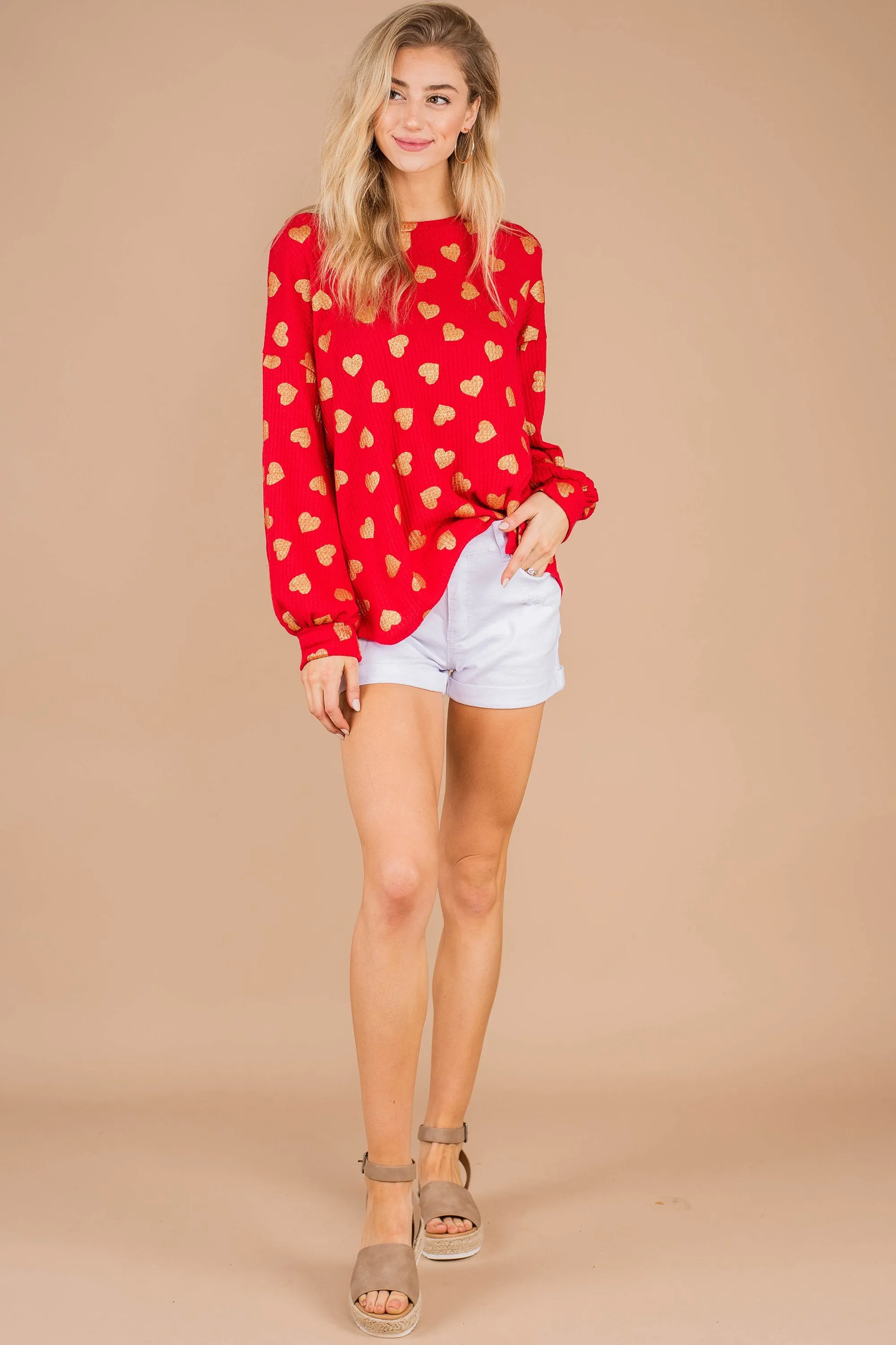 This Is Love Red Heart Sweater